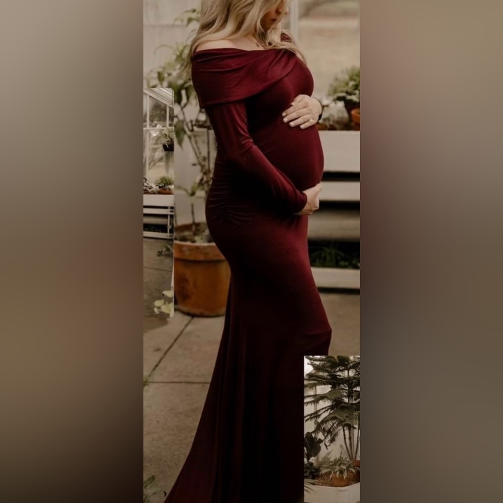 Full length Maternity Dress- beautiful for pregnancy photos!